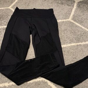 TNA Black Leggings with mesh